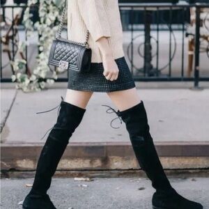 A -New- Day Women’s Sidney Black Over-the-Knee Microsuede Boots NWT